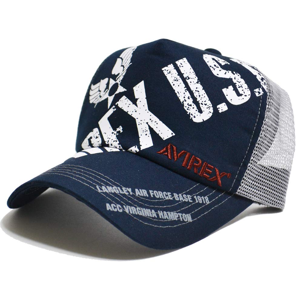 

AVIREX AX3900 Mesh Cap with English Logo (Navy)