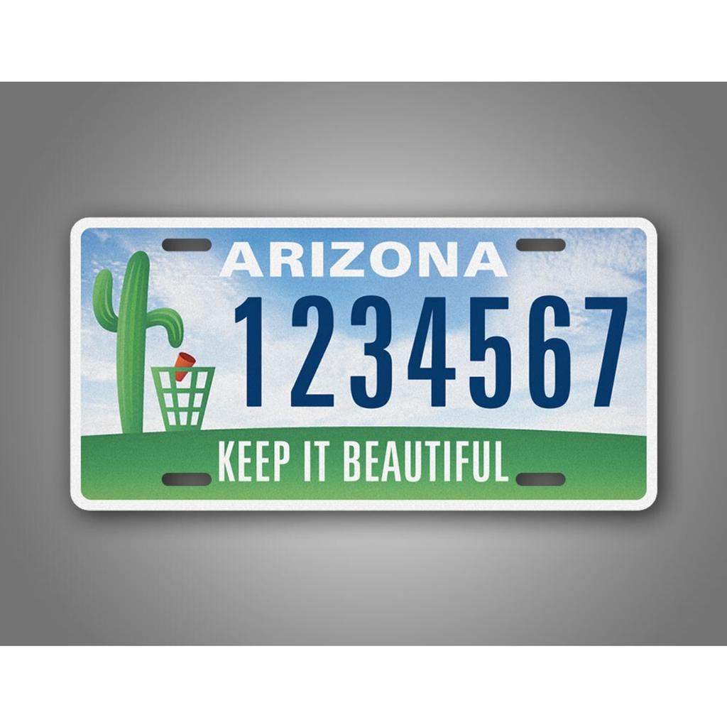 Personalized Arizona Keep It Beautiful Custom Text Decorative Tag Dustproof & Waterproof (Only Decoration)
