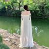 2025 Summer French Strapless Mid-Length Casual Dress