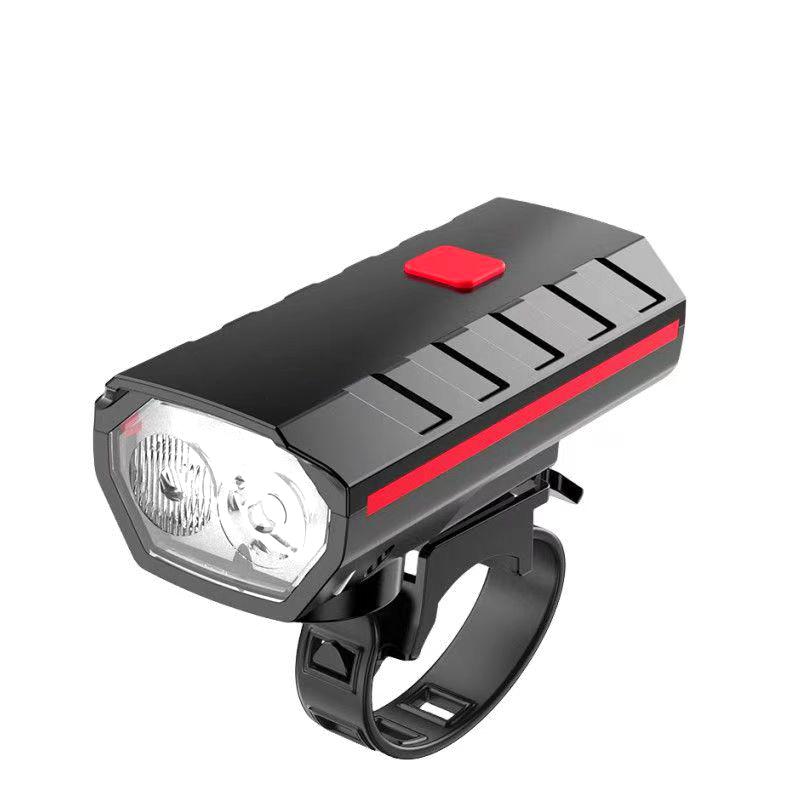 

Bicycle Headlight with Horn 120DB Horn Solar Charging Ultralight Bike Headlight MTB Road Bike Front Lamp Flashlight Bike Light