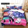 3D-Druck Cartoon Biene und PuppyCat Bettwäscheset Bettbezug Bettset Steppdeckenbezug Kissenbezug Steppdecke King Queen Größe Jungen Erwachsene