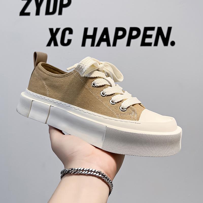 

Men s Trendy Versatile Solid Color Canvas Shoes - 44313-A Size 40