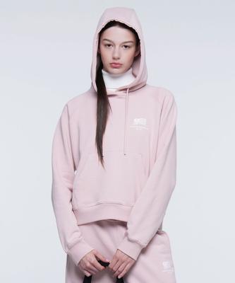 Outdoor Products W Flag Graphic Crop Hoodie (Light Pink)