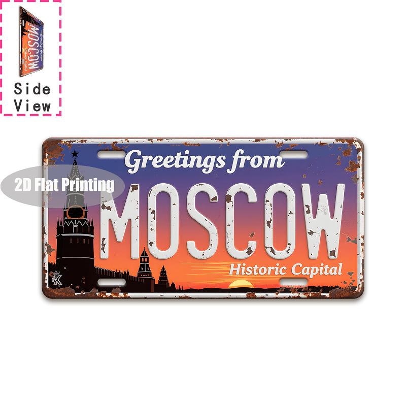 Tin Sign Vintage Durable Metal Plaque Wall Decor Home Office Bar Man Cave Kitchen City Birth Year License Plate Wall Art