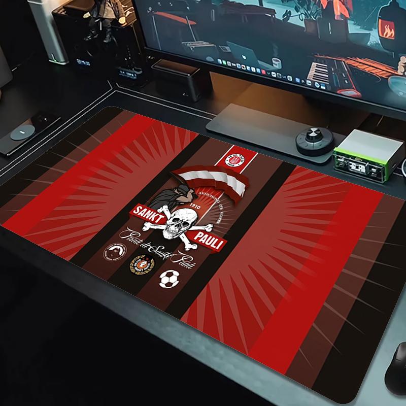 St. Pauli FC Mouse Pad Large Gaming Table Cushion Non-slip Laptop Tablet Big Mousepad XXL Mat Mini PC Playmat With Lock edge_xia