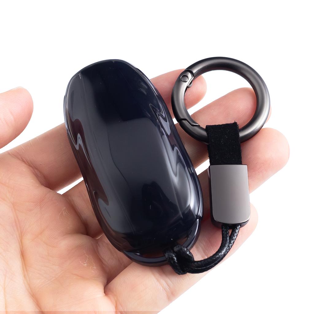 Slim Car Key Fob Case Protective Cover Keychain For Tesla Model S Y 3 Accessories Black Transparent