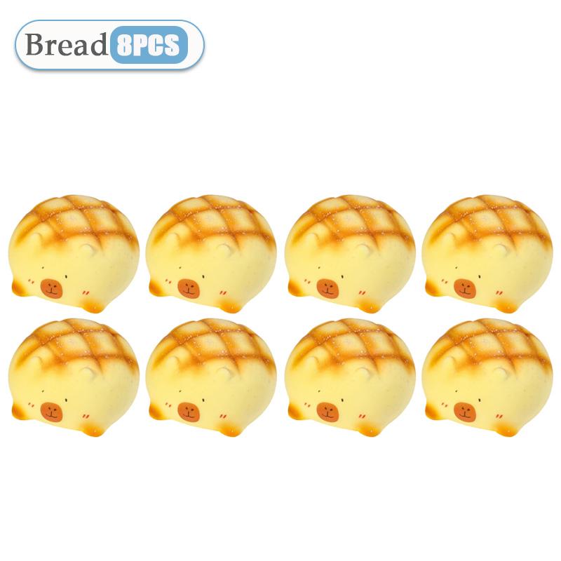 1-20PCS Birthday Gift Cartoon Bread Bear Slow Rebound Doll Creative Squeeze Decompression Toy Table Ornament Squishy Slow Rising