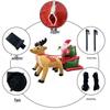 LED Weihnachts aufblasbares Rentierschlitten mit Weihnachtsmann Ornament Dekoration