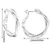 Hoop Earrings Women Fashion Plating Alloy Golden Silver Round Ear Stud Party Jewelry Gift