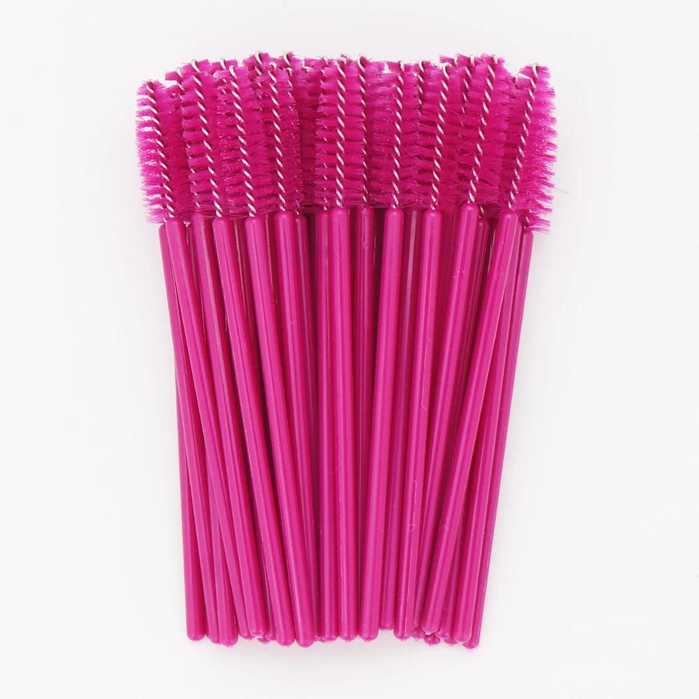 100Pcs Kit lash Extension Brushes Mascara Applicator Wand Lash Eyebrow Brush Disposable Micro Eyelash Comb Brush Spoolers Makeup