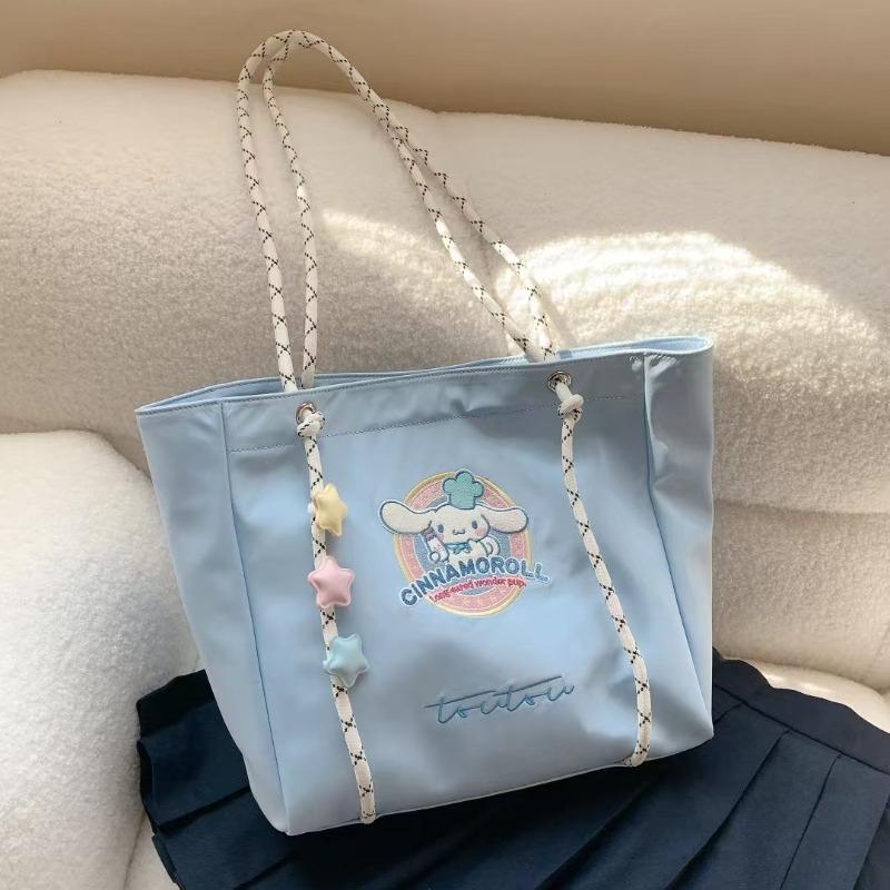 

2 New spring and summer tote bag big-eared dog star shoulder bag large-capacity commuter bag cartoon cute girl bag небесно-голубой