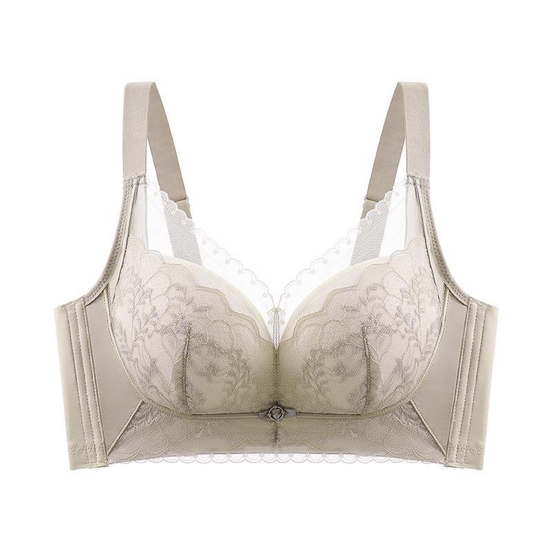 Lace Push-Up Wire-Free Bra for Small Busts - Adjustable, Skin-Friendly, Anti-Sagging Support