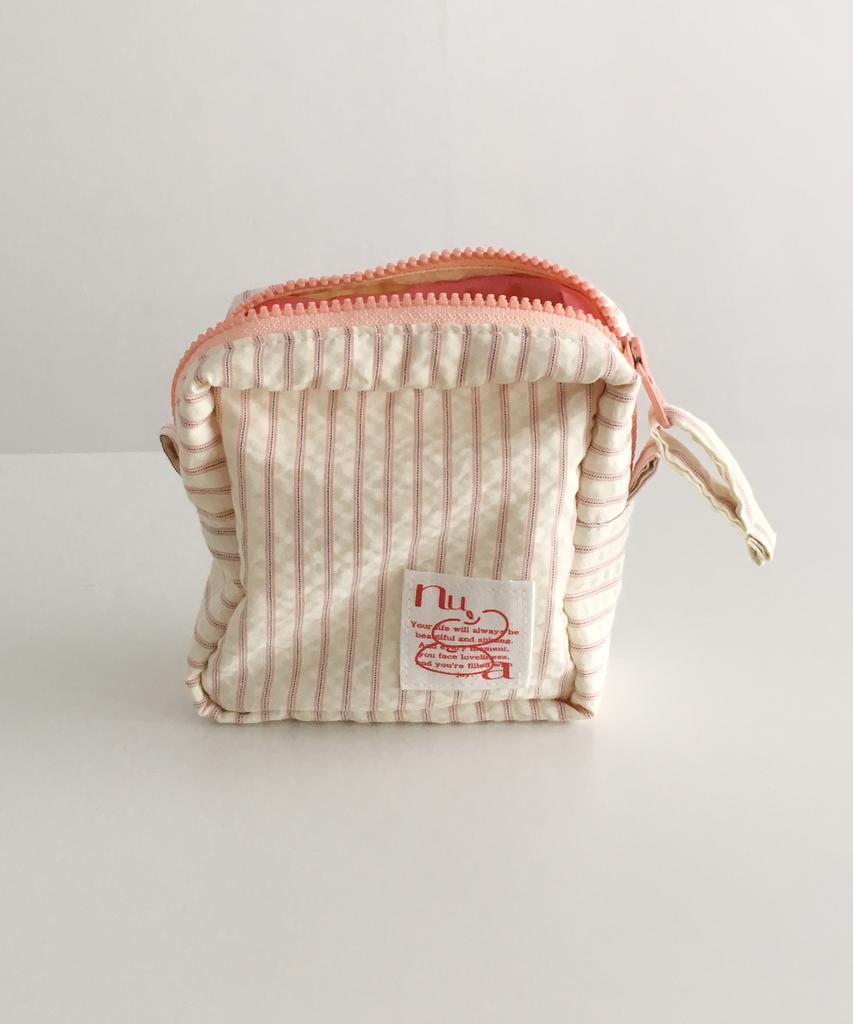 Nuaname Peach Basket Stripe Pouch
