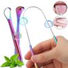 1/2/4Pcs Reusable Stainless Steel Useful Tongue Scraper Cleaner Fresh Breath Cleaning Coated Tongue Oral Hygiene Care Tools