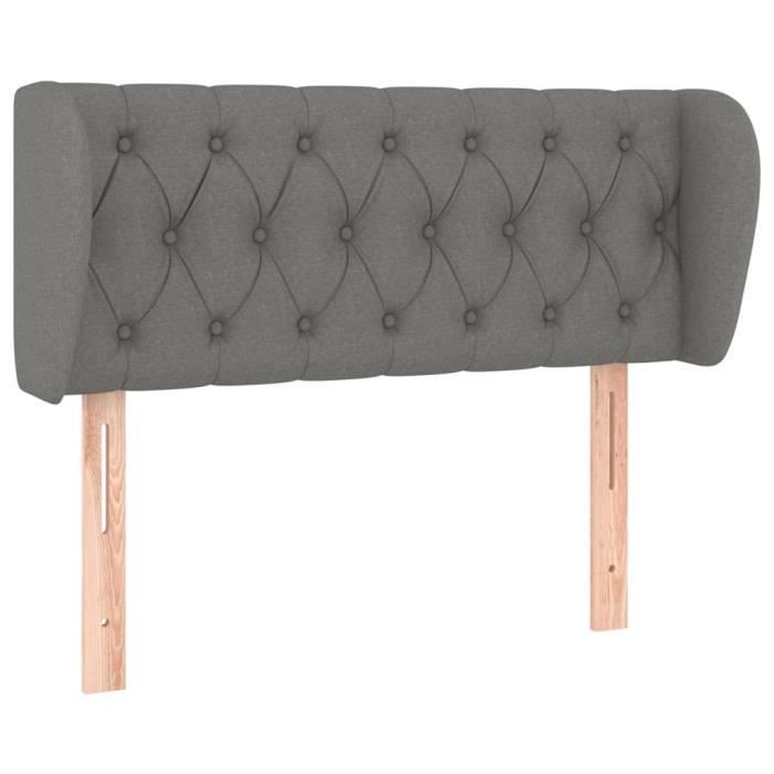 VidaXL Headboard with Ears Dark Grey 93x23x78-88 Cm Fabric3117463