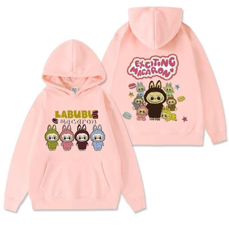 

Детская толстовка с 3D-принтом с узором LABUBU, осенне-зимняя, детские пуловеры с длинными рукавами для мальчиков и девочек 140 розовый