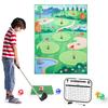 Kids Golf Set with Thickened 3MM Golf Game Mat Erasable Scoreboard Club Sticky Balls Outdoor Indoor 