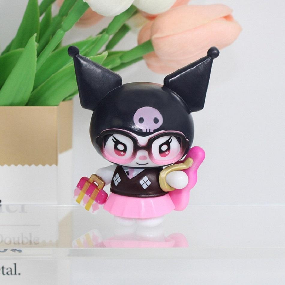 

Latest Sparkling Idol Series Cute Kuromi Trend Trendy Desktop Ornament Action Figurine Surprise Festival Present