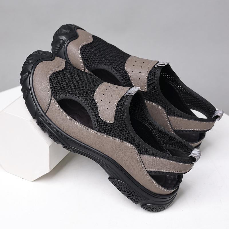 Online men's shoes summer casual shoes one-pedal mesh breathable mesh fly-woven men's running sports shoes