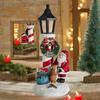 Led Resin Christmas Tree Trunk Lamp With Red Bird Decoration Glow Ornament Holiday Atmosphere Decorative Piece 28cm