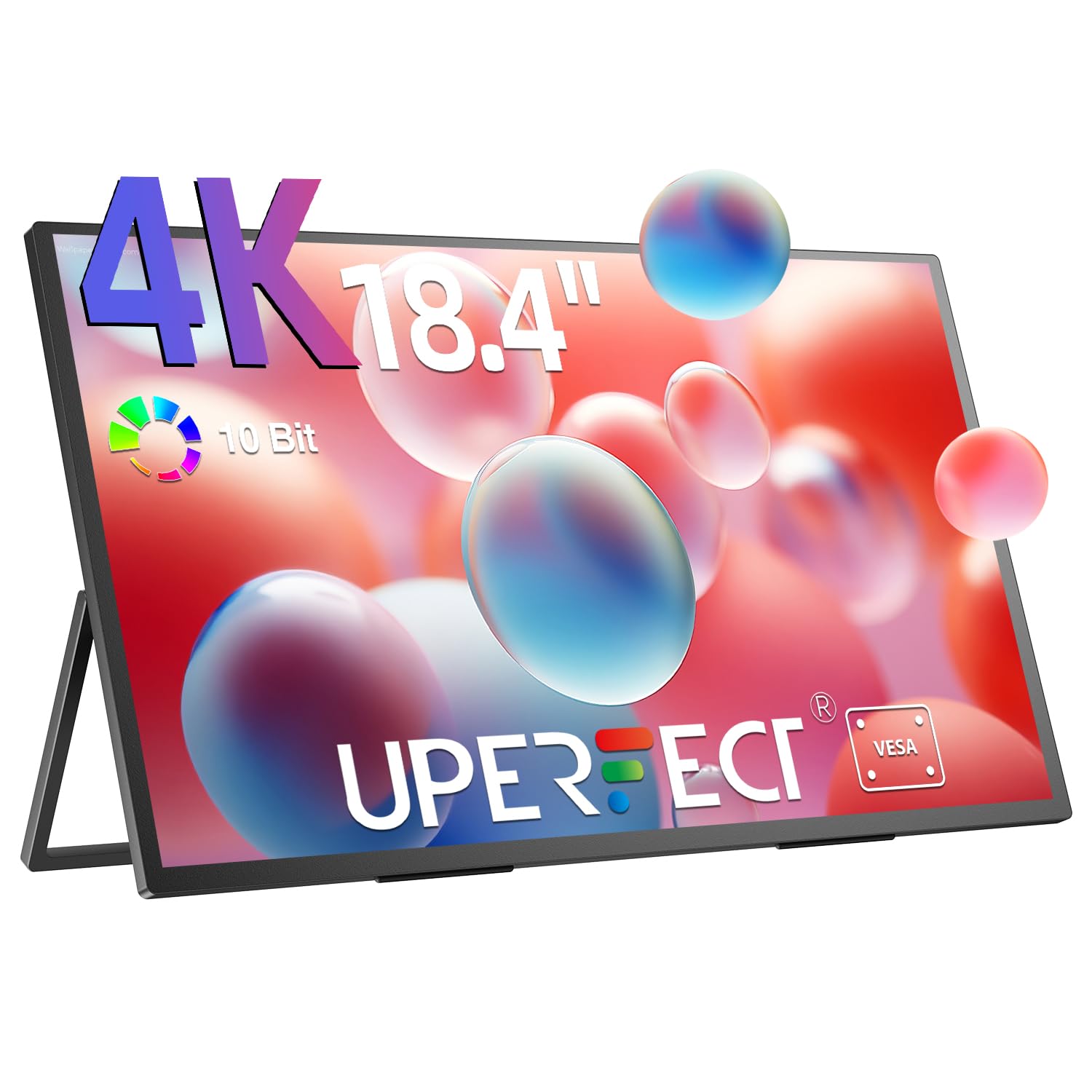 

UPERFECT Мобільний монітор 4K-дюймовий великий екран 10 біт sRGB IPS РК-панель Окрема підставка Сумісність з VESA Сумісність з режимом HDR Сумісний динамік Сумісність з HDMI