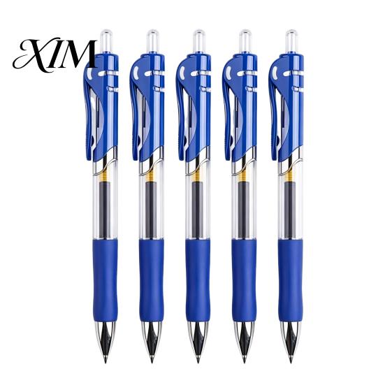 Quick Dry Ink Pens 5PCS 0.5mm Fine Point Gel Pens, Retractable Smooth Writing Drying for Office School Supplies Press Action