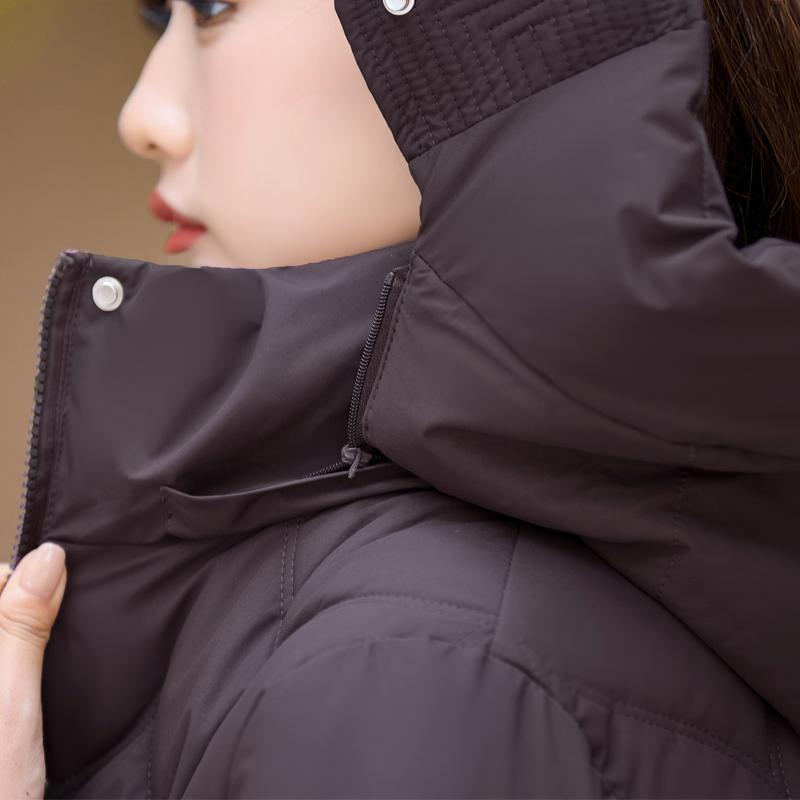 Paltoane de iarnă pentru femei cu glugă, casual, groase, călduroase, scurte, tip parka, jachete de damă