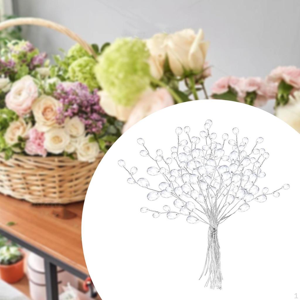 30 Stück Acrylperlen Blumenzweige Simulation Drop Picks Blumendekoration