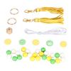 Keychain Lemon Silicone Bead Keyring Key Chain 15mm Silicone Bead Tassel Set for Decoration