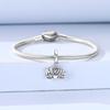 Original 925 Sterling Silver Bead Charms Pink Heart Flower Mom Pendant Fit Original Bracelet For Women DIY Jewelry Gift