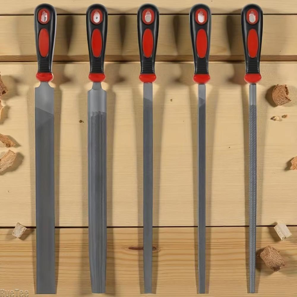 Premium Needle File Set High-Carbon Steel Files with Non-Slip Ergonomic Handles for Precise Filing on Wood Plastic Model Tool