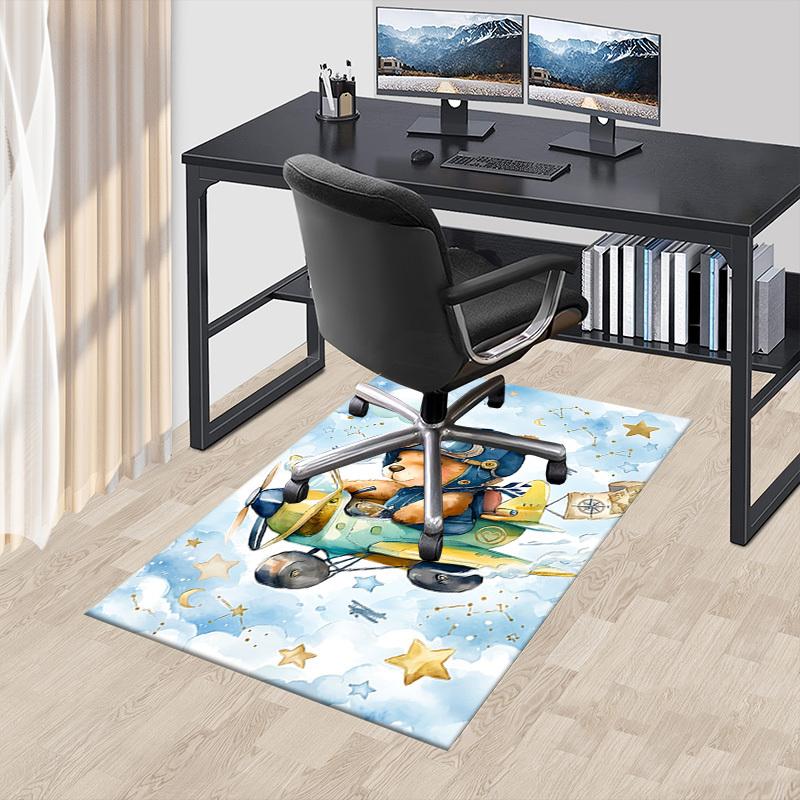 1PC Bear Pilot Extra Large Non-Slip Floor Carpet, Office, Family, Bedroom, Studio - Large Area Rug,Longlasting Material-K0418