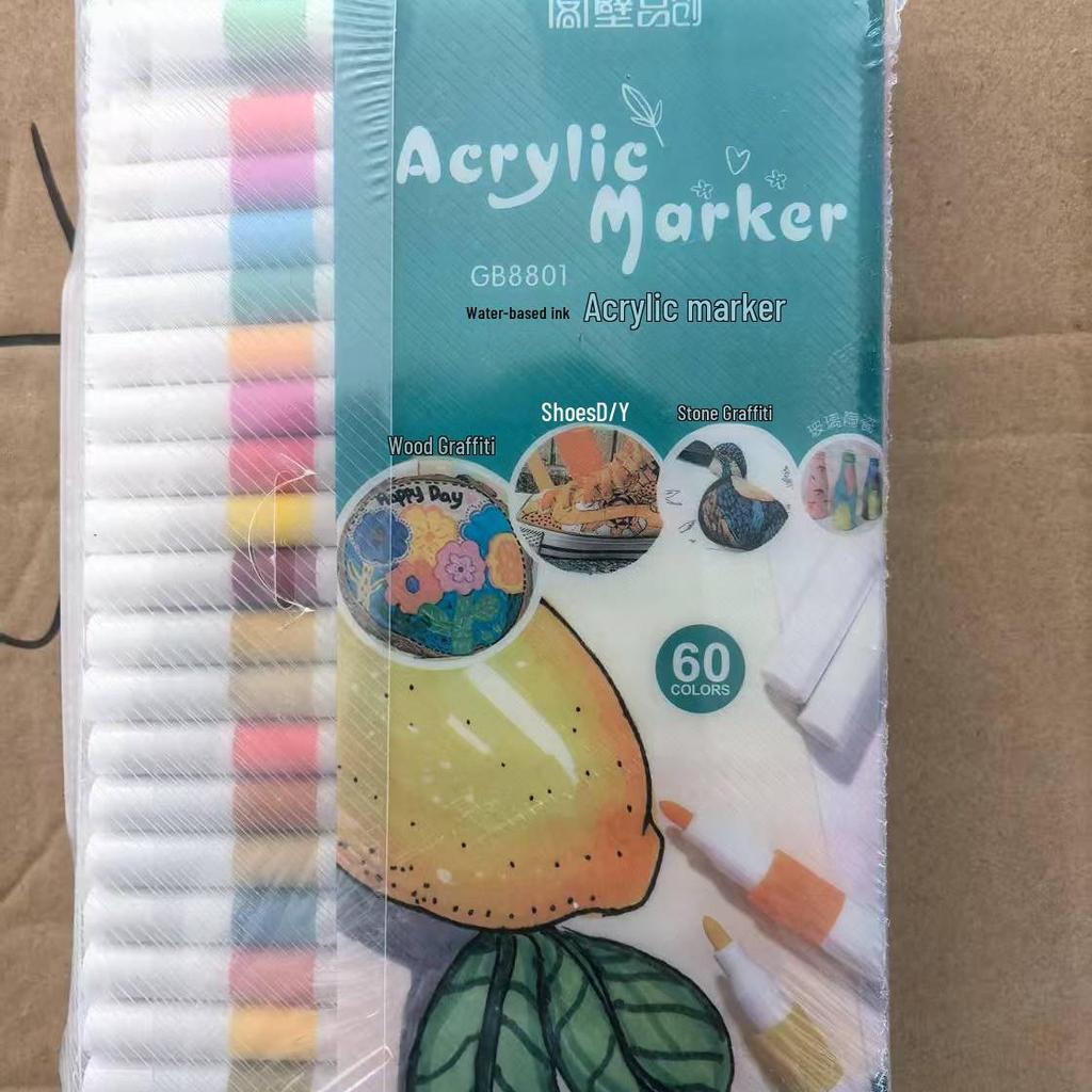 Acrylmarker Stiftset: 12/24/36/48/60 Schnelltrocknende Aquarell-Highlight-Marker