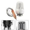 1 peça Cabeça Termostática com Sensor Remoto K Branca Tubo Capilar de 2 Metros Válvula de Controle de Temperatura Para Geradores de Água Quente Aquecedores