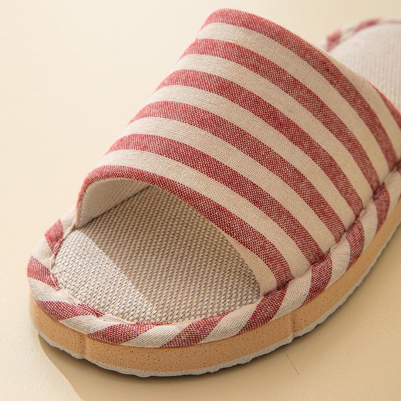 Unisex Baumwolle Leinen Rutschfeste Hausschuhe - Leinengewebe für alle Jahreszeiten