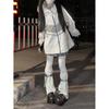 Women's Spring and Autumn Casual Colorblocking Punching Jacket Loose Sports Baseball Clothing