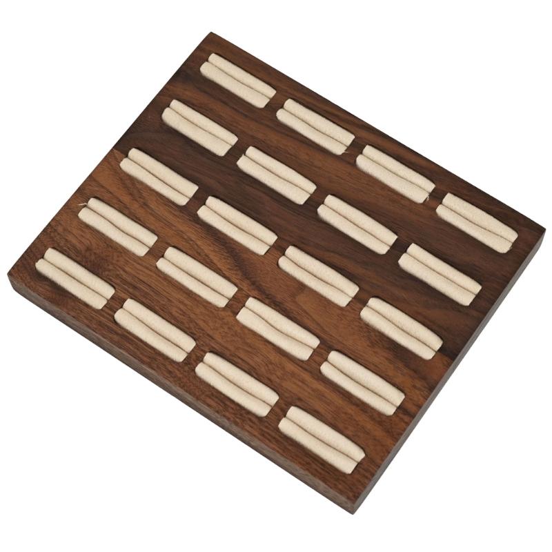 

Wood Rings Showcases Tray Convenient Jewelry Presentation Stand Practical Earrings Storage Container for Jewelry Stores белый