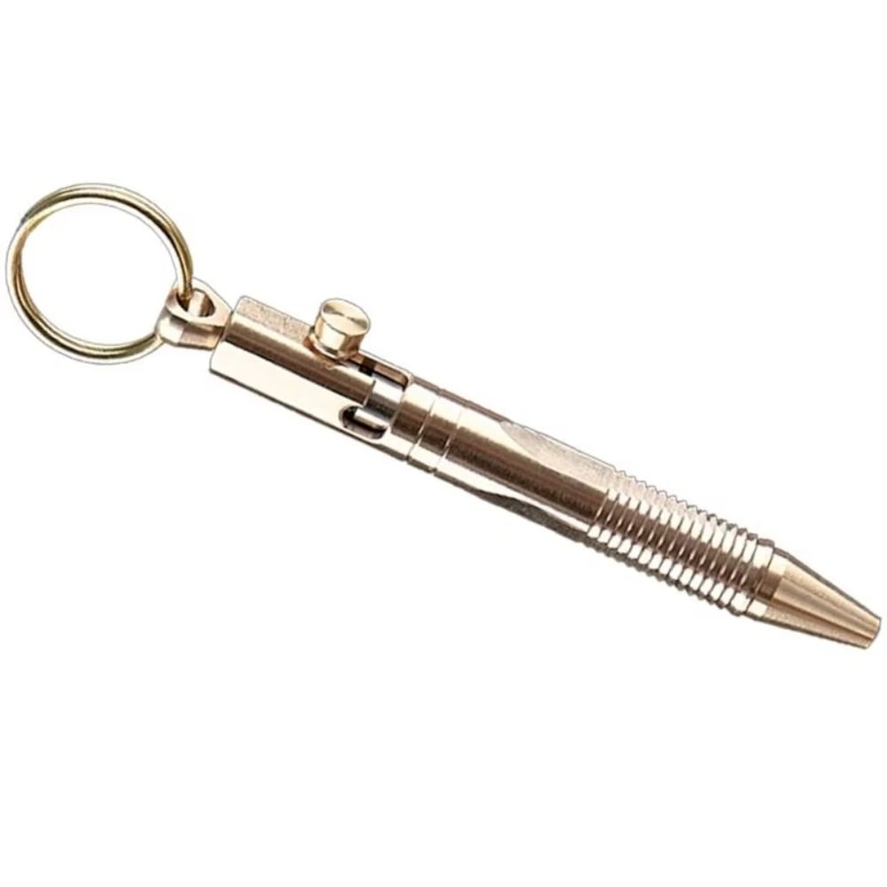 All-Metal Mini Brass Pen Easy Carry Neutral Ballpoint Pen Travel Pocket Pen School Supplies