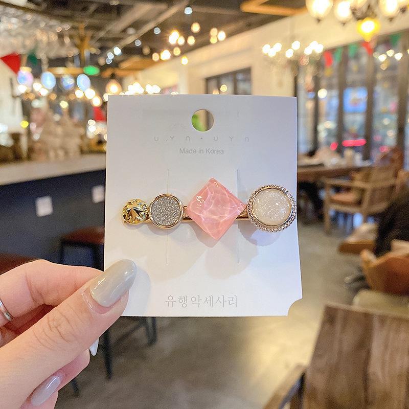 Korean Rhinestone Pearl Hairpin for Women: Elegant Side Clip for Bangs