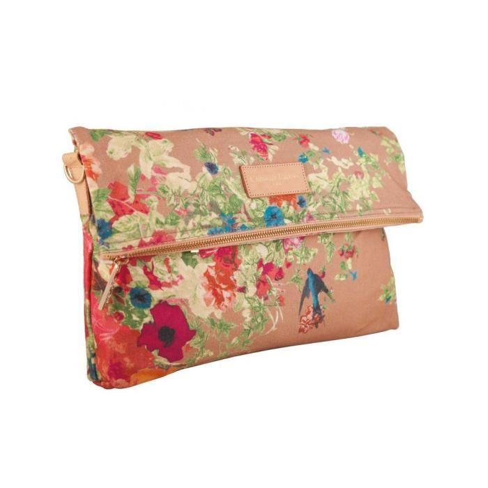 CHRISTIAN LACROIX Eden 4 Crossbody Pouch In Powder Leather with Floral Print