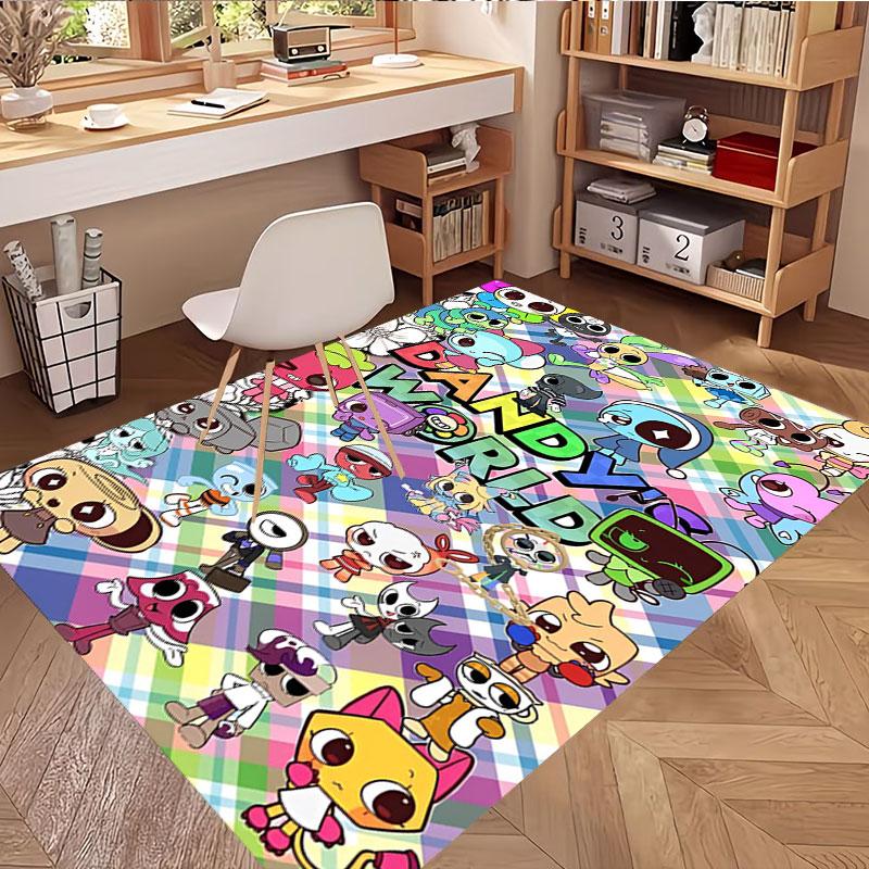 Dandy's World Print Rug, Washable Floor Carpet, For Entryway Dorm Laundry Room Office Study, Home Decor Birthday Christmas Gift