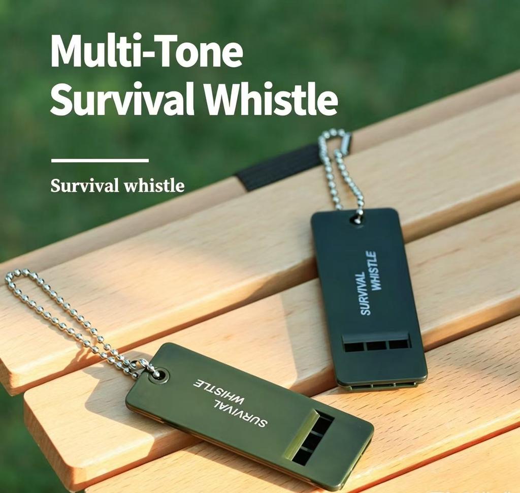 Outdoor Sports Tri-Frequency Survival Whistle High-Pitched First Aid Life-Saving Earthquake Signal Alarm