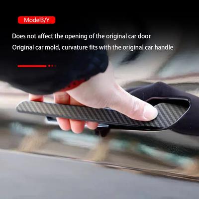 New Car Protector Sticker Door Handle Wrap Cover Decorative Stickers 4Pcs/Set Anti-scratch For Tesla Model 3 Y 2021 ABS