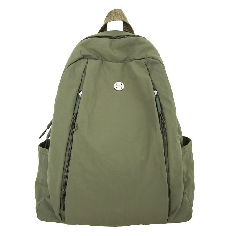 Backpack Women Simple Style Fashionable Nylon Outdoor Light Waterproof Travel Bag Large Capacity Schoolbag Junior High School Students