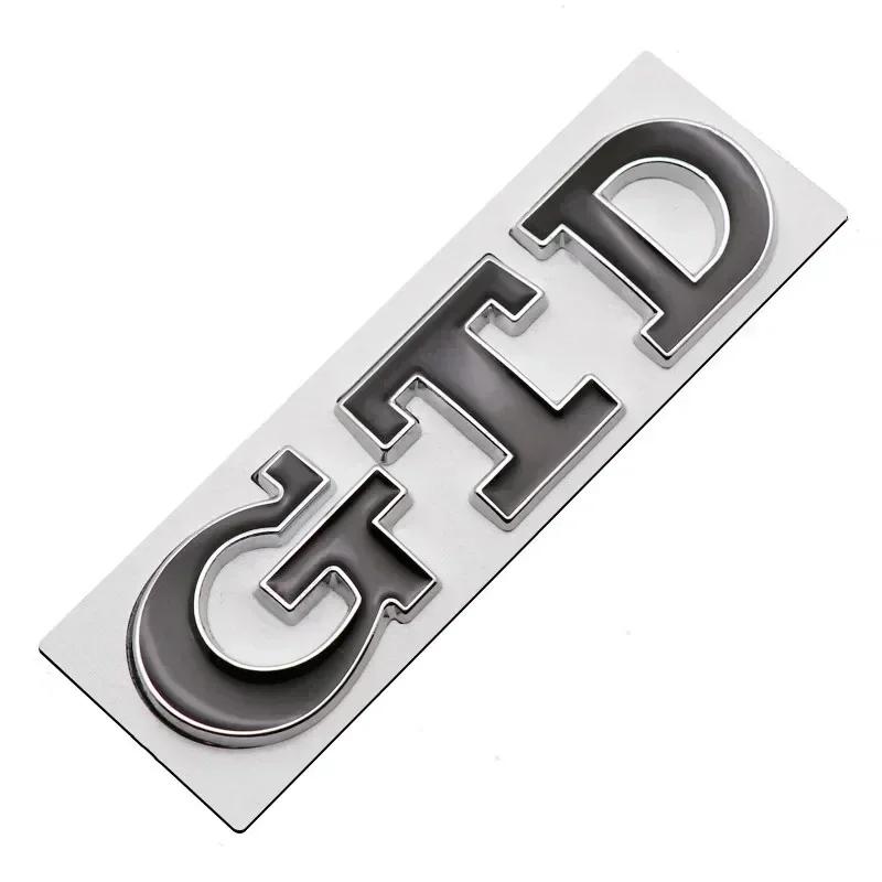 3D Metal Car Front Grill GTD Logo Rear Trunk Sticker Emblem Badge For Volkswagen VW Golf 4 5 6 7 7 MK4 MK5 MK6 MK7 MK8