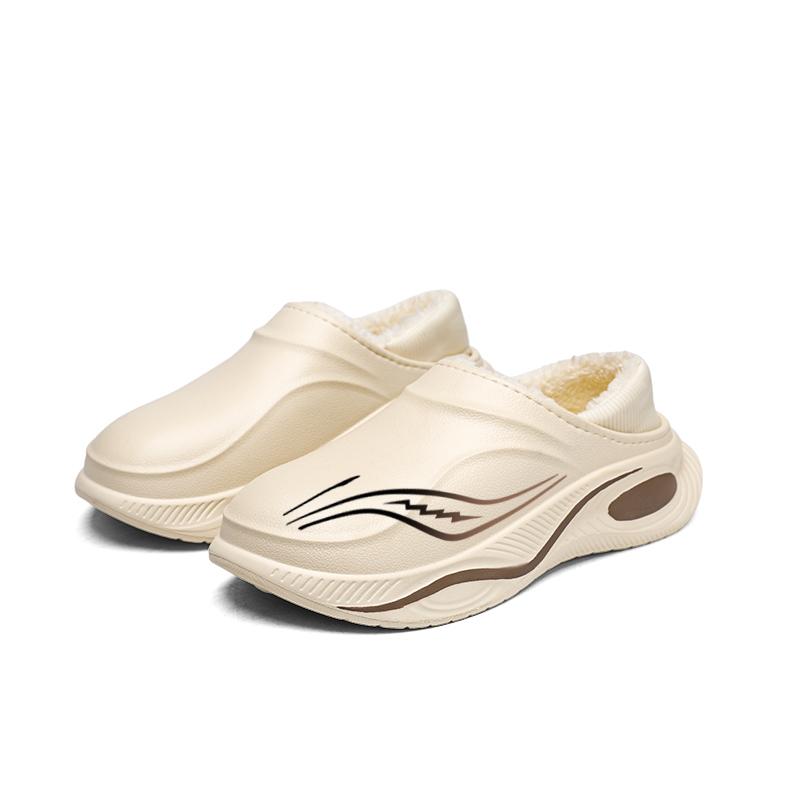 

Новые модные хлопковые тапочки, Мужские зимние теплые домашние хлопковые туфли, Водонепроницаемые садовые туфли, Простые домашние тапочки, Обувь для ходьбы 40