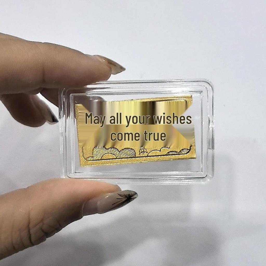 Pure Gold 999 Mobile Phone and Refrigerator Sticker Set: Princess Wealth Design with Gold Flakes