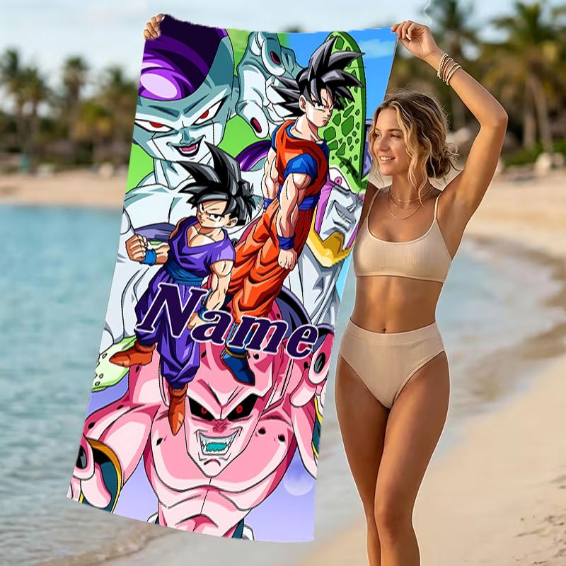 Customizable Personalized Beach Towels Dragon Ball Themed designs.Suitable for the Beach, Yoga, Sports;ideal As Beach Accessories