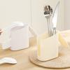 Spoon Storage Box Kitchen Cutlery Organizer Bottom Design Easy to Dust-Proof Cover Hollow Clean Spoon