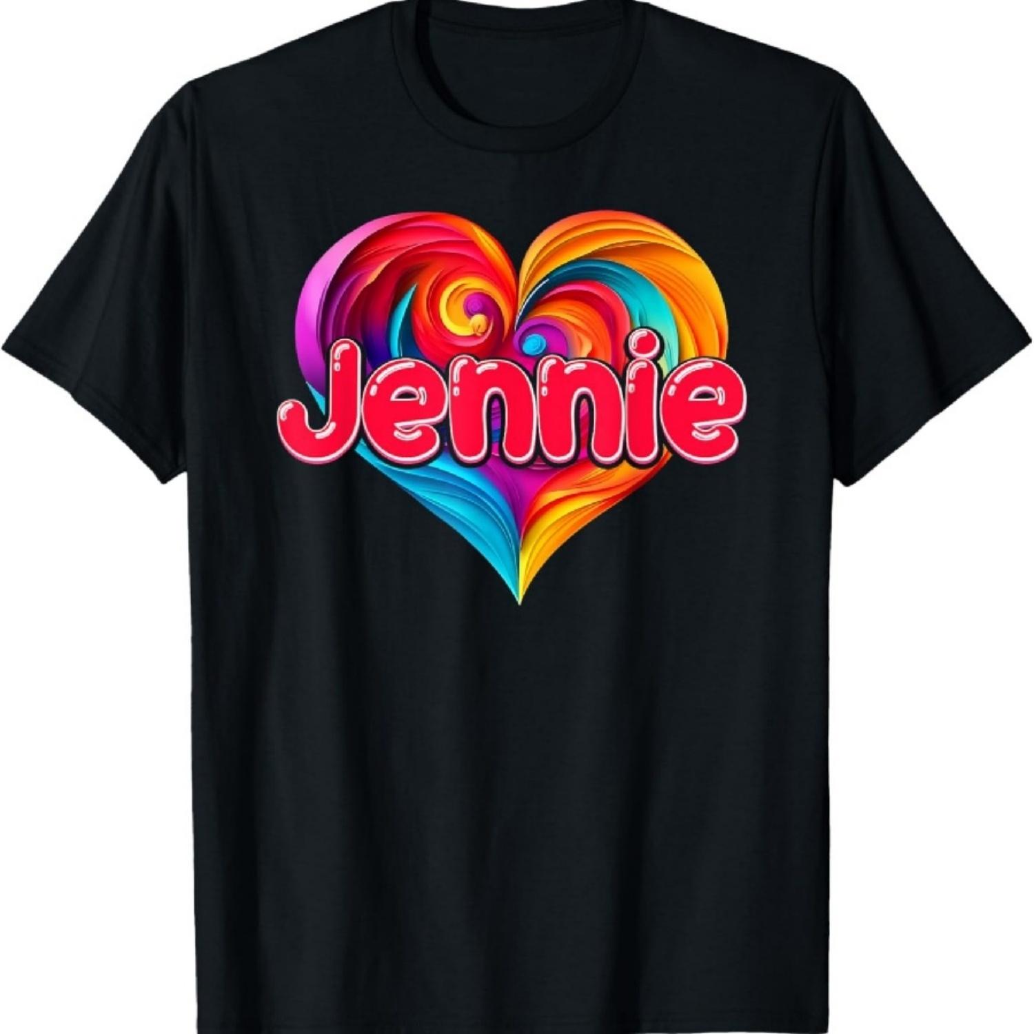 Я Люблю Дженни Футболка с Именем Цветная Футболка с Именем S